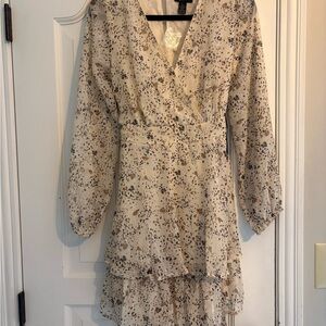 Elegant Cream Floral Dress, New with tags!